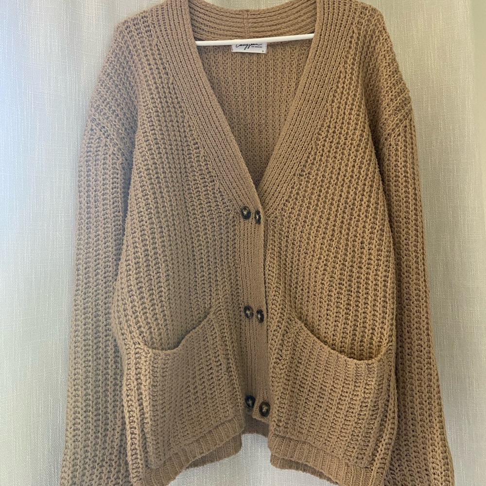 Carly Jean Los Angeles Brown Nash Sweater